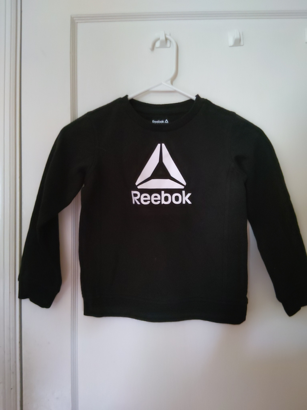Reebok Black Kids Sweatshirt with White Delta Logo